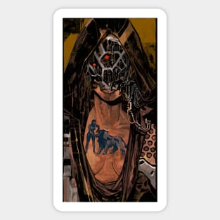 Strength (Cyberpunk Tarot) Sticker